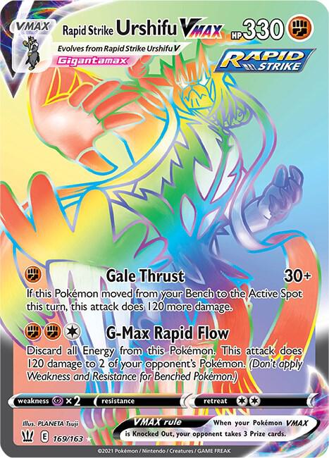 2021 Pokemon SWSH05: Battle Styles 169/163 Rapid Strike Urshifu VMAX  Secret