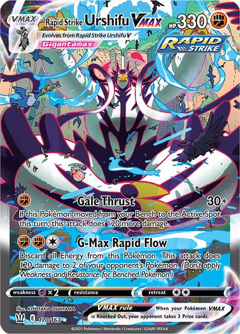 2021 Pokemon SWSH05: Battle Styles 170/163 Rapid Strike Urshifu VMAX Alt Art