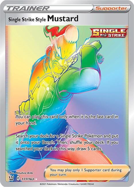 2021 Pokemon SWSH05: Battle Styles 177/163 Single Strike Style Mustard Secret 