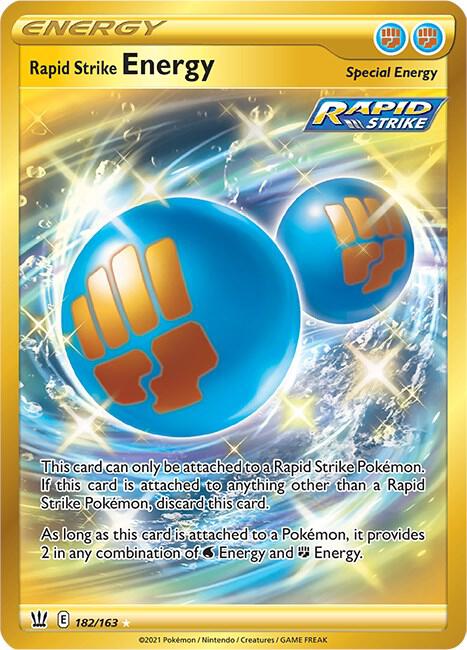 2021 Pokemon SWSH05: Battle Styles 182/163 Rapid Strike Energy Secret Rare