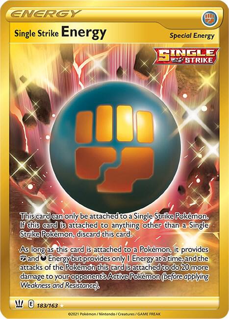 2021 Pokemon SWSH05: Battle Styles 183/163 Single Strike Energy Secret