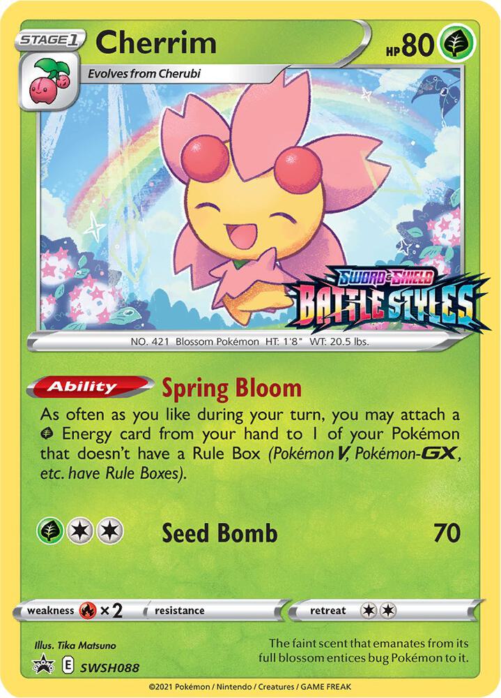 2019 Pokemon SWSH: Sword & Shield Promo Cards SWSH088 Cherrim - (Prerelease) 