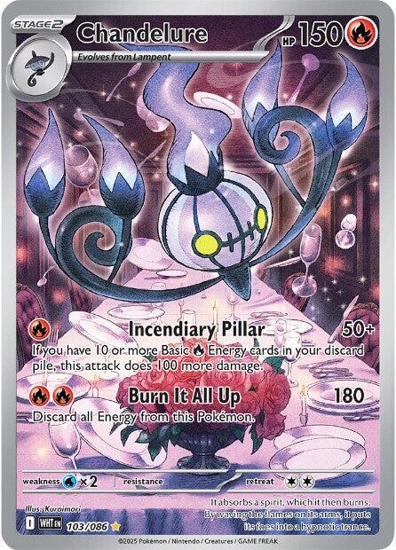 Chandelure 103/086 (SV: White Flare)  - Holofoil