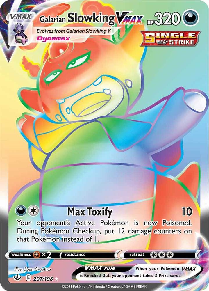 2021 Pokemon SWSH06: Chilling Reign 207/198 Galarian Slowking VMAX Secret Rare