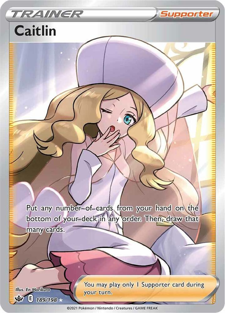 2021 Pokemon SWSH06: Chilling Reign 189/198 Caitlin (Full Art) Ultra Rare