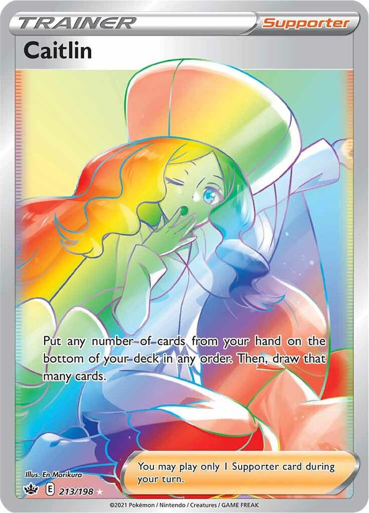 2021 Pokemon SWSH06: Chilling Reign 213/198 Caitlin (Secret) Secret Rare