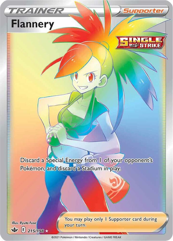 2021 Pokemon SWSH06: Chilling Reign 215/198 Flannery (Secret) Secret Rare