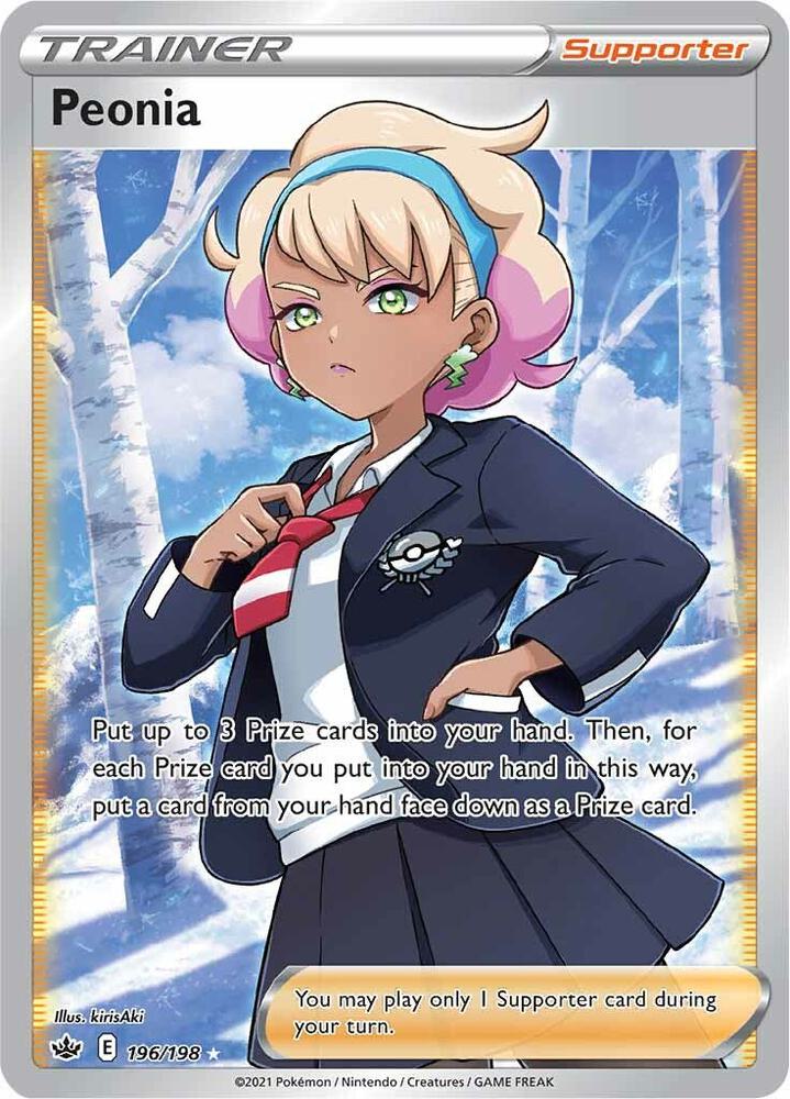 2021 Pokemon SWSH06: Chilling Reign 196/198 Peonia (Full Art) Ultra Rare