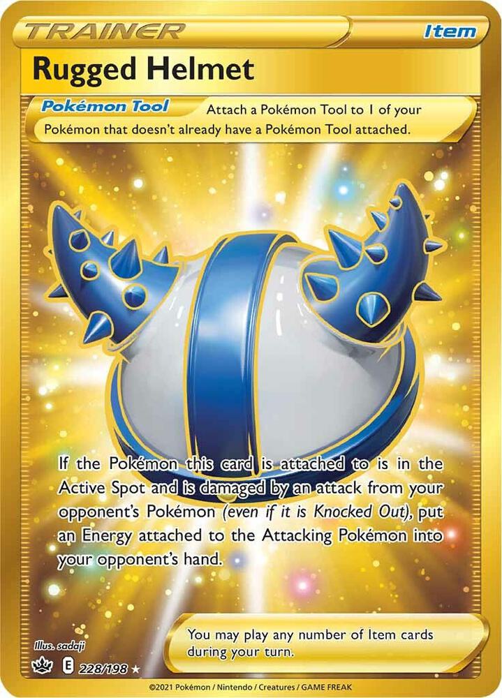 2021 Pokemon SWSH06: Chilling Reign 228/198 Rugged Helmet (Secret) Secret Rare