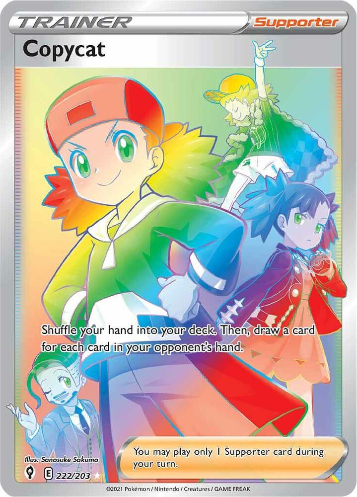 2021 Pokemon SWSH07: Evolving Skies 222/203 Copycat (Secret) Secret Rare