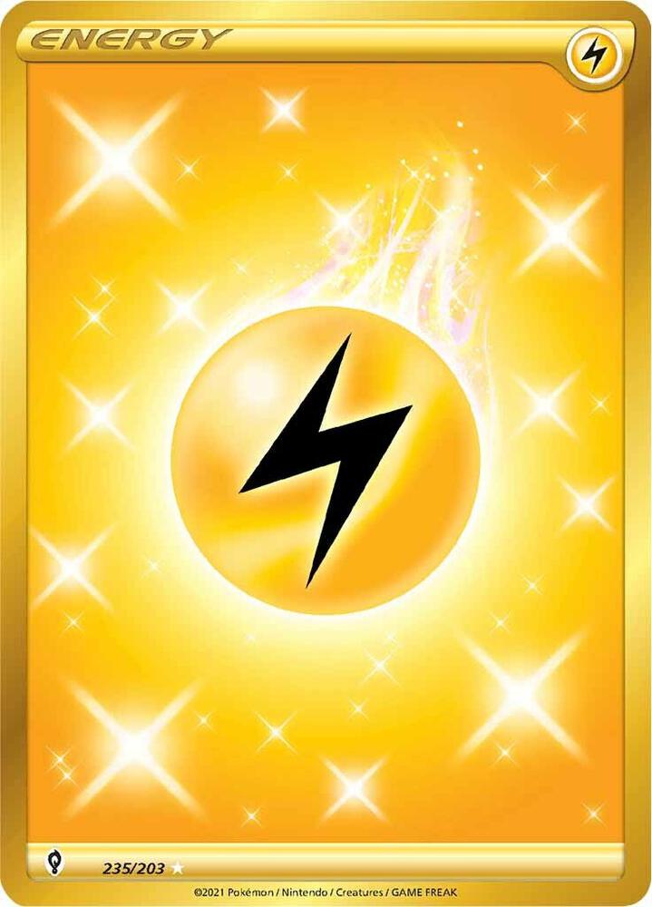 2021 Pokemon SWSH07: Evolving Skies 235/203 Lightning Energy Secret Rare