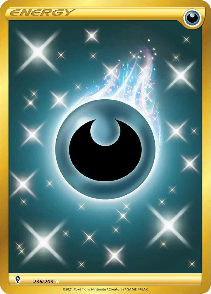 2021 Pokemon SWSH07: Evolving Skies 236/203 Darkness Energy (Secret) Secret Rare