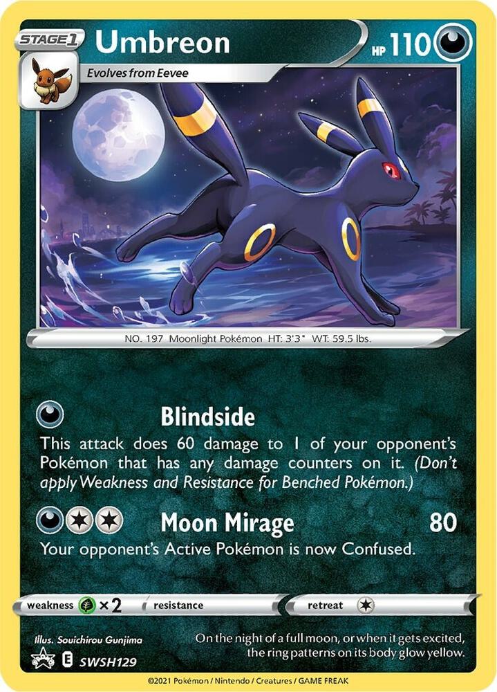 2019 Pokemon SWSH: Sword & Shield Promo Cards SWSH129 Umbreon - Promo