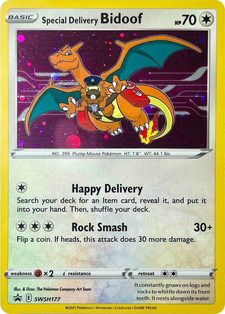 2019 Pokemon SWSH: Sword & Shield Promo Cards SWSH177 Special Delivery Bidoof 