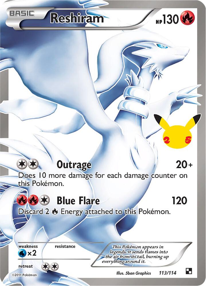 2021 Pokemon Celebrations: Classic Collection 113/114 Reshiram