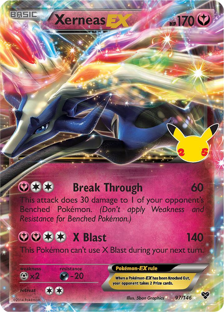 2021 Pokemon Celebrations: Classic Collection 97/146 Xerneas EX 