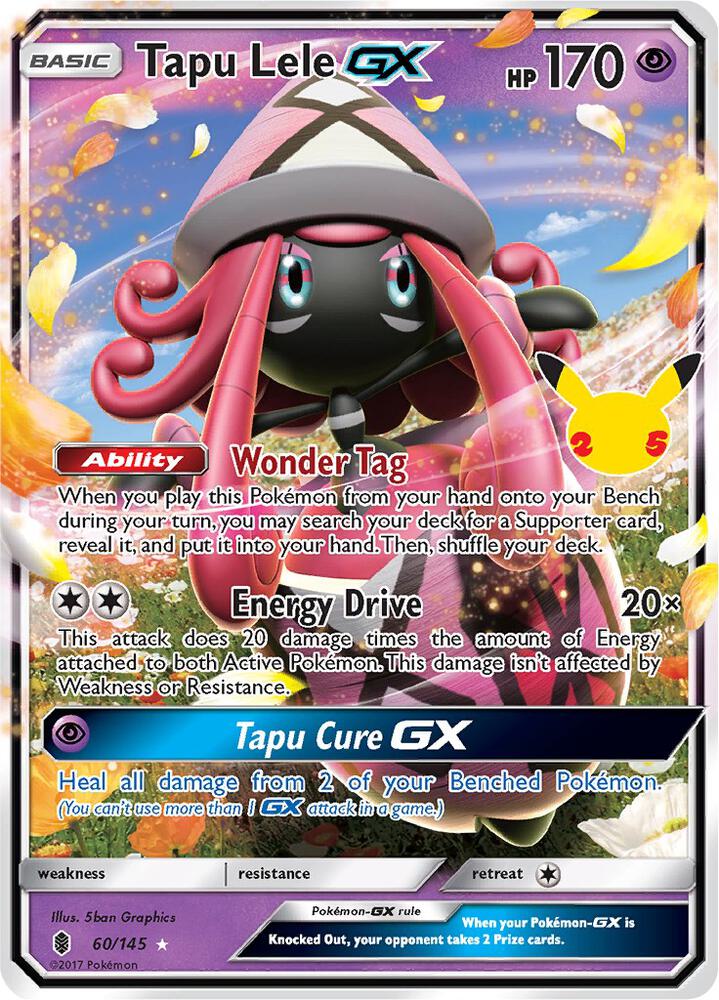 2021 Pokemon Celebrations: Classic Collection 60/145 Tapu Lele GX 