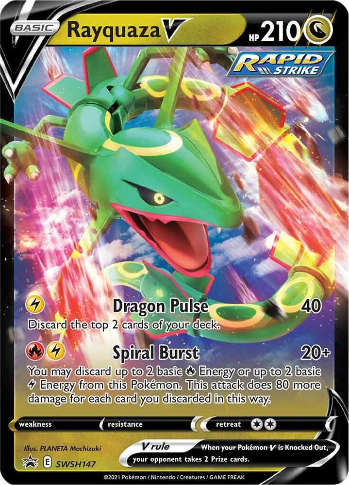 2019 Pokemon SWSH: Sword & Shield Promo Cards SWSH147 Rayquaza V - Promo