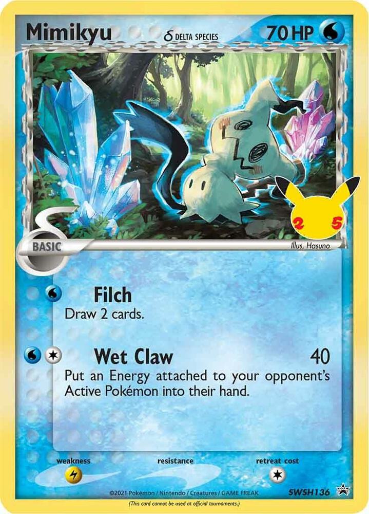 2019 Pokemon SWSH: Sword & Shield Promo Cards SWSH136 Mimikyu - Promo