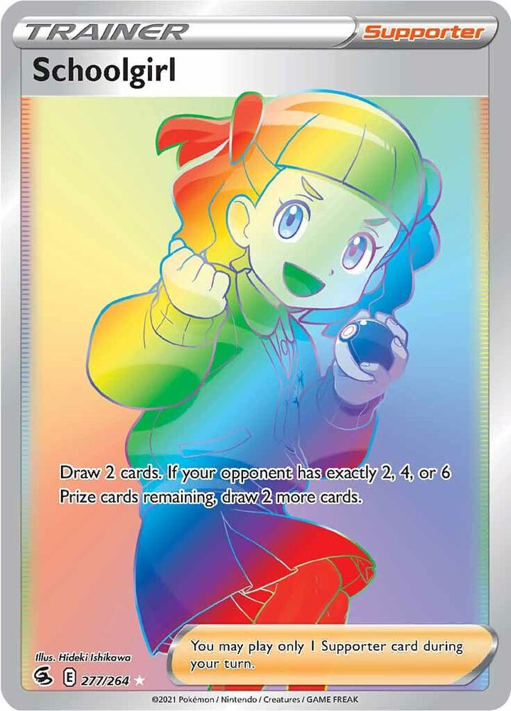 2021 Pokemon SWSH08: Fusion Strike 277/264 Schoolgirl (Secret) Secret Rare