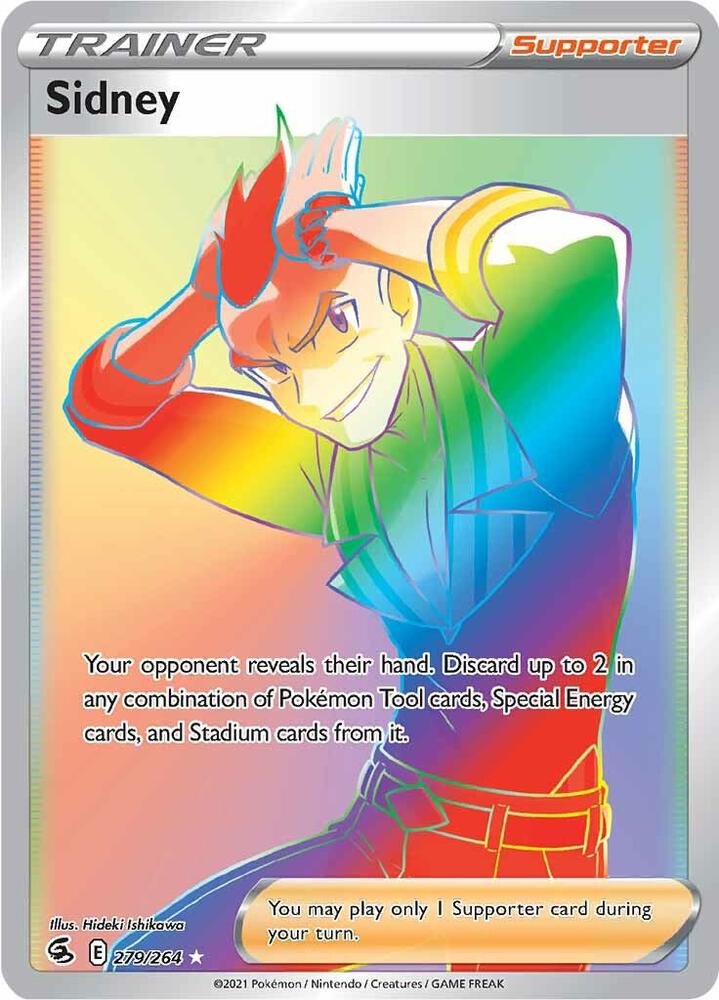 2021 Pokemon SWSH08: Fusion Strike 279/264 Sidney (Secret) Secret Rare