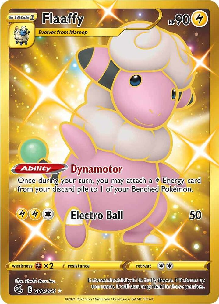 2021 Pokemon SWSH08: Fusion Strike 280/264 Flaaffy (Secret) Secret Rare