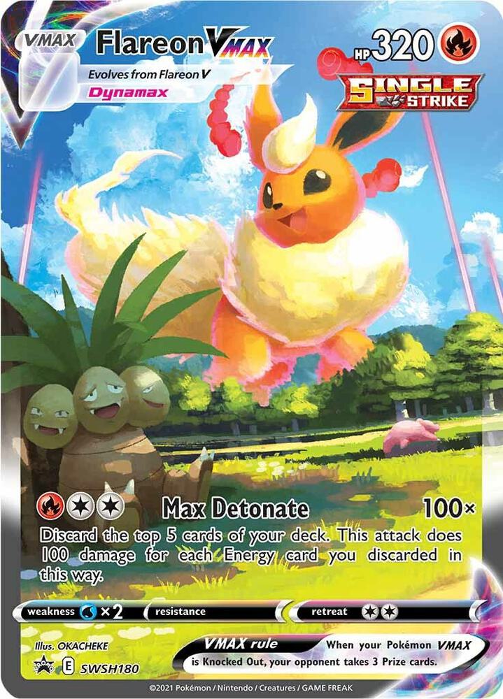 2019 Pokemon SWSH: Sword & Shield Promo Cards SWSH180 Flareon VMAX - Promo