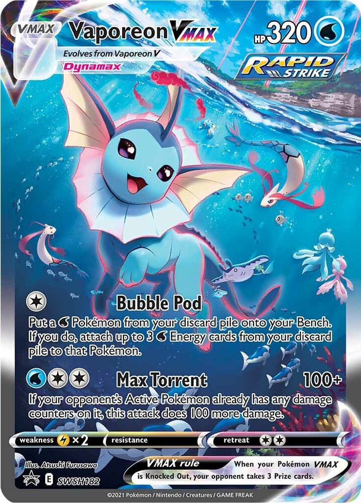 2019 Pokemon SWSH: Sword & Shield Promo Cards SWSH182 Vaporeon VMAX - Promo