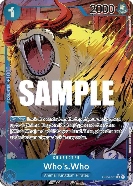 Who's.Who OP04-051 (Kingdoms of Intrigue)  - Alternate Art Foil