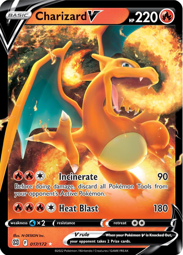 2022 Pokemon SWSH09: Brilliant Stars 017/172 Charizard V Ultra Rare