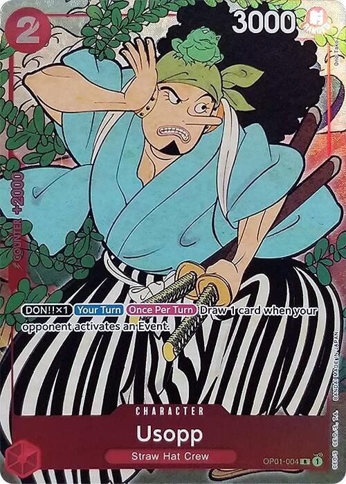 Usopp (1st Anniversary) OP01-004 (One Piece Promotion Cards)  - Alternate Art Foil