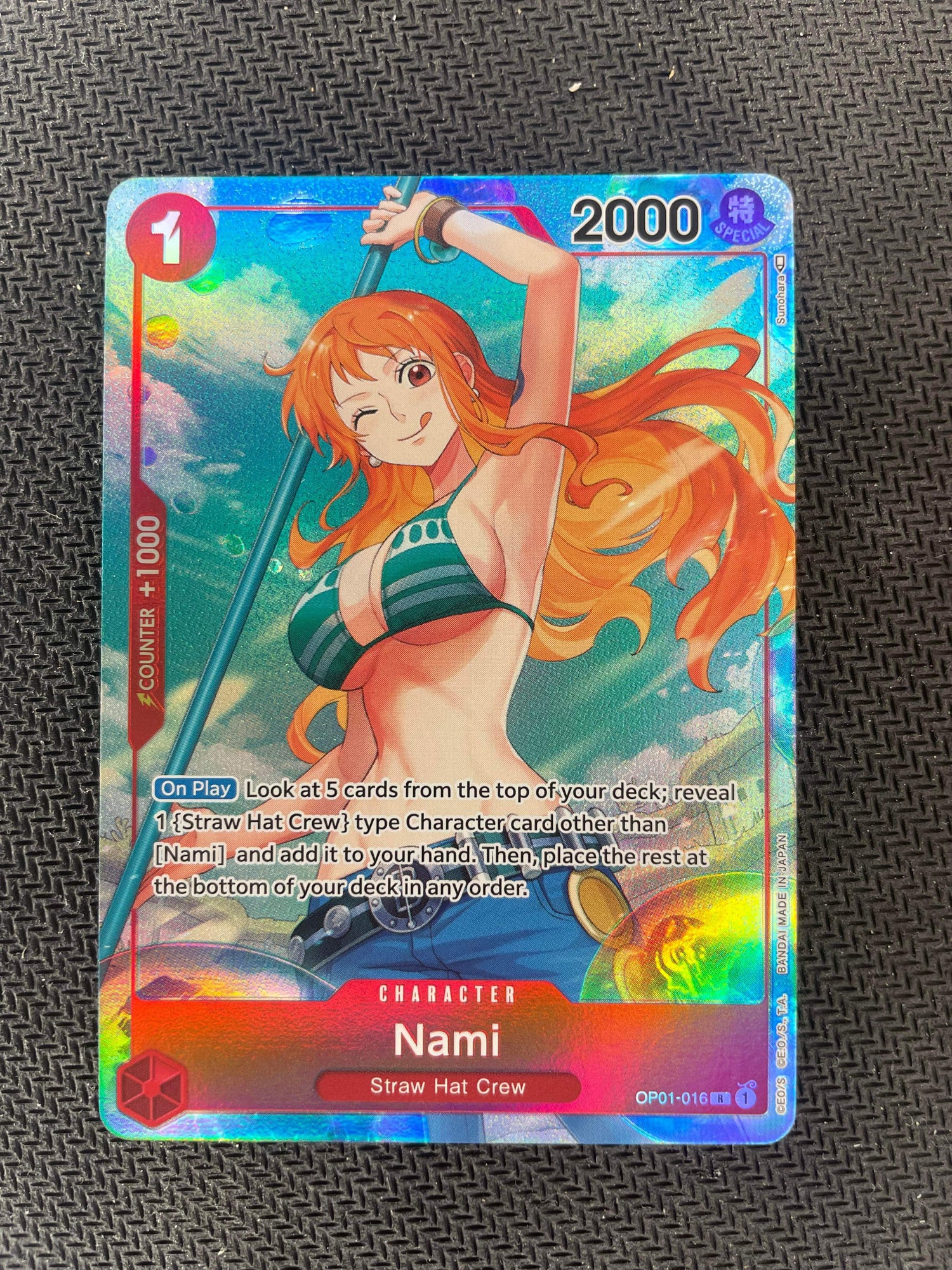 One Piece TCG Romance Dawn OP01016 Nami Pre Errata Alternate Art