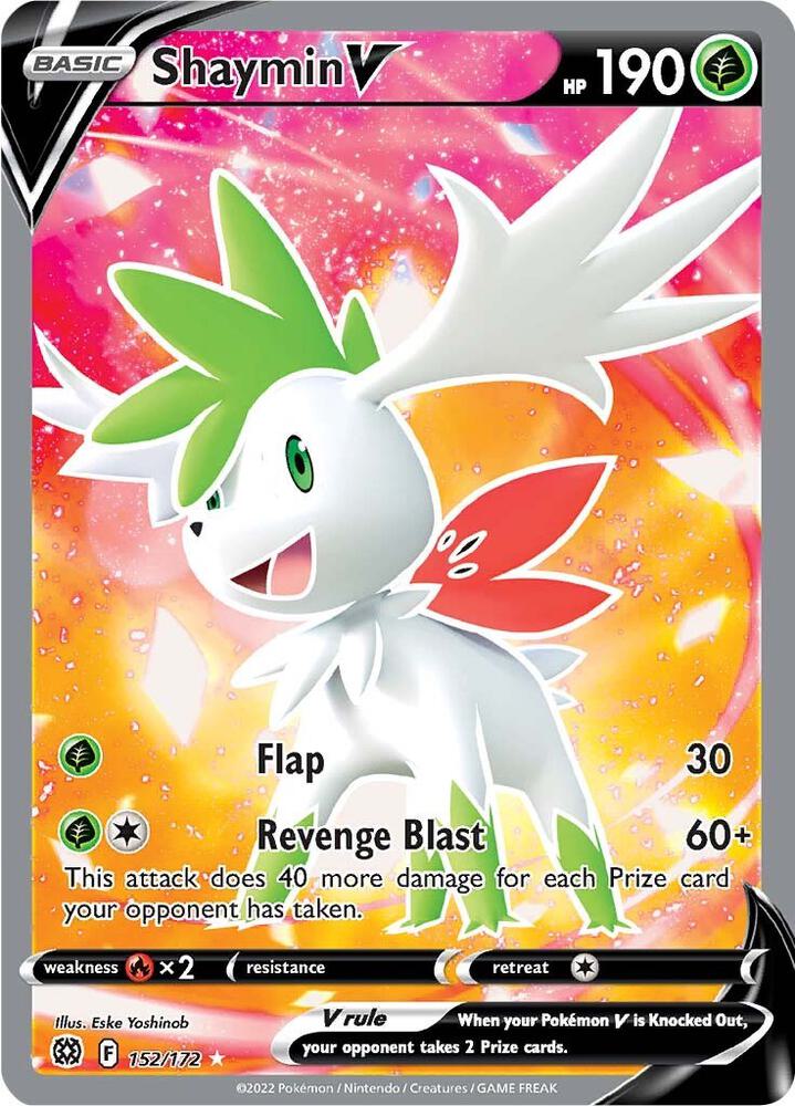 2022 Pokemon SWSH09: Brilliant Stars 152/172 Shaymin V (Full Art) Ultra Rare
