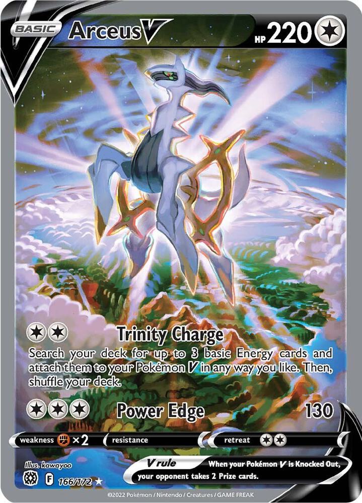 2022 Pokemon SWSH09: Brilliant Stars 166/172 Arceus V (Alternate Full Art) Ultra Rare