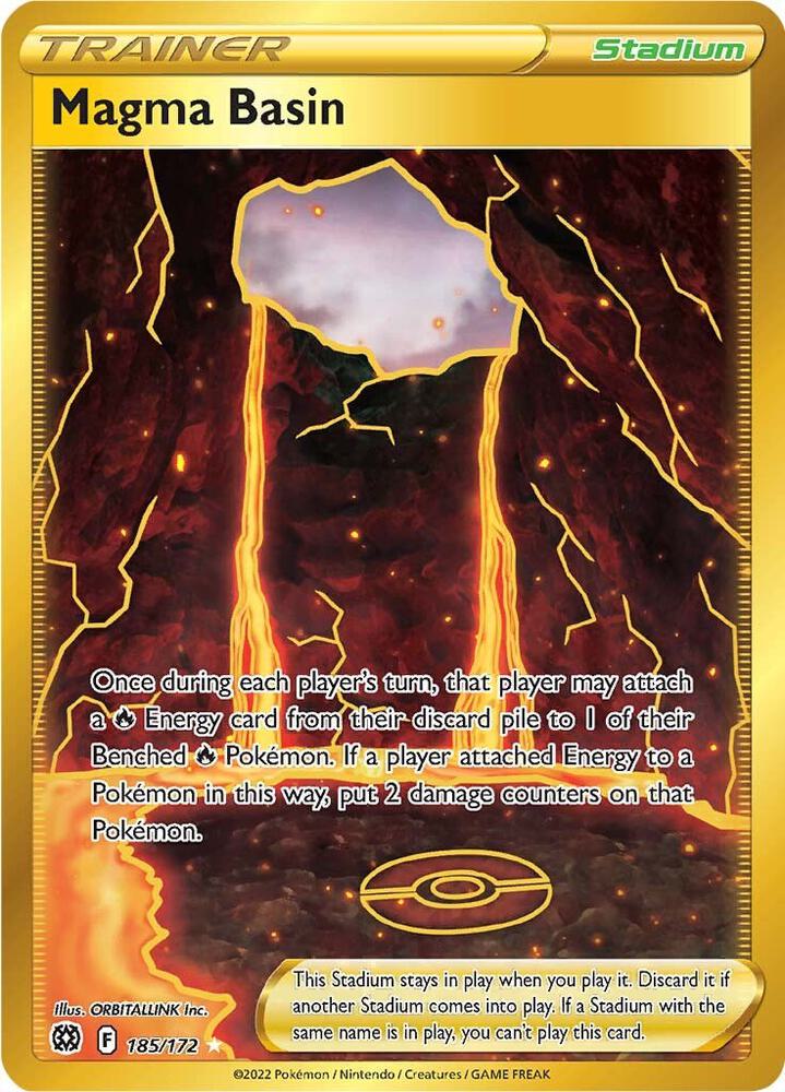 2022 Pokemon SWSH09: Brilliant Stars 185/172 Magma Basin (Secret) Secret Rare