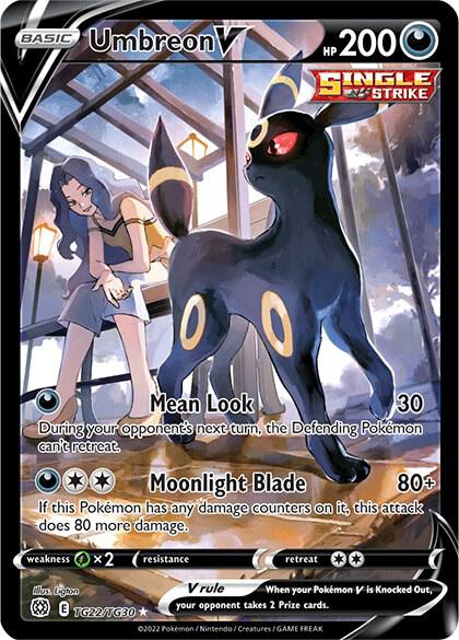2022 Pokemon SWSH09: Brilliant Stars Trainer Gallery TG22/TG30 Umbreon V Ultra Rare