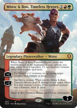 MTG Commander Legends: Battle for Baldur's Gate 363 Minsc & Boo, Timeless Heroes (Borderless) M NM Foil