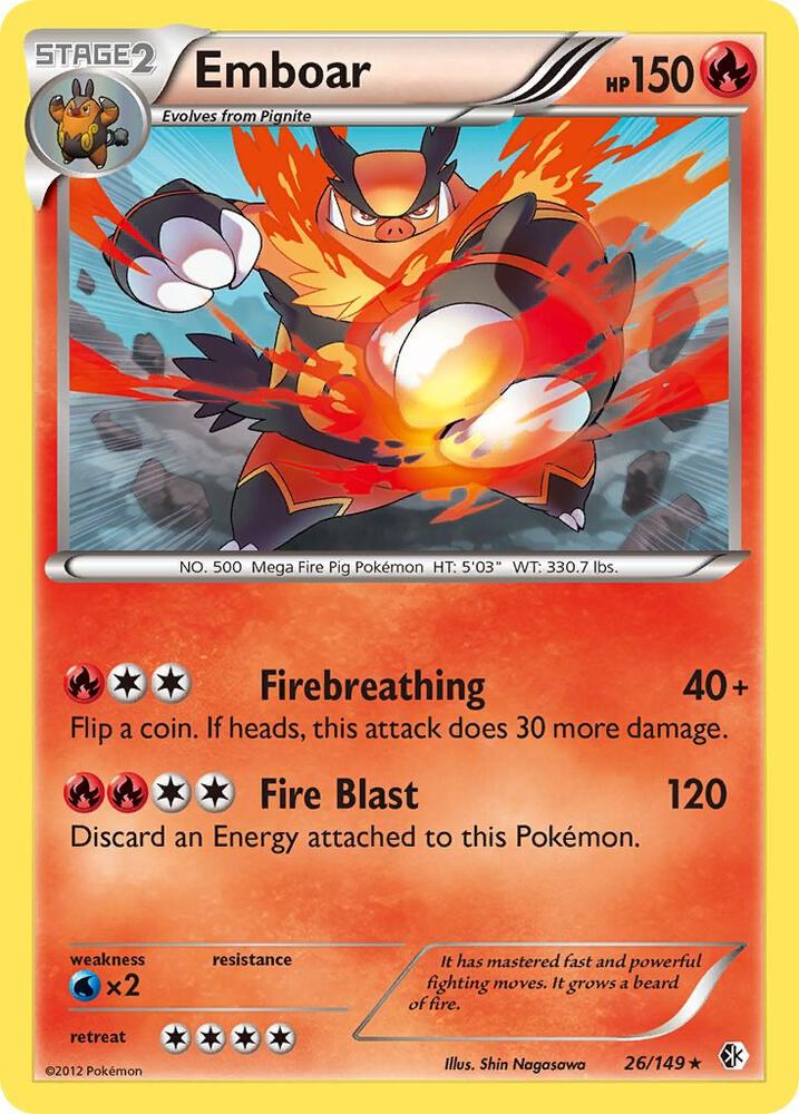 Emboar 26/149 (Boundaries Crossed)  - Holofoil