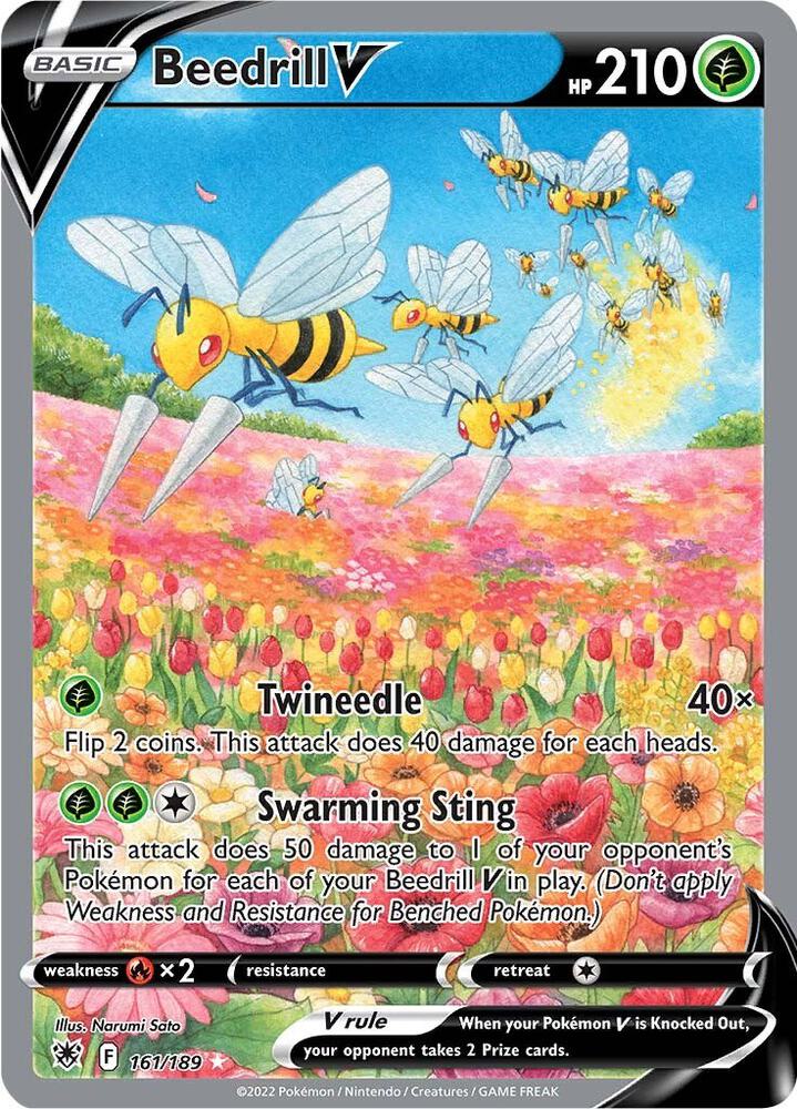 2022 Pokemon SWSH10: Astral Radiance 161/189 Beedrill V (Alternate Full Art) Ultra Rare