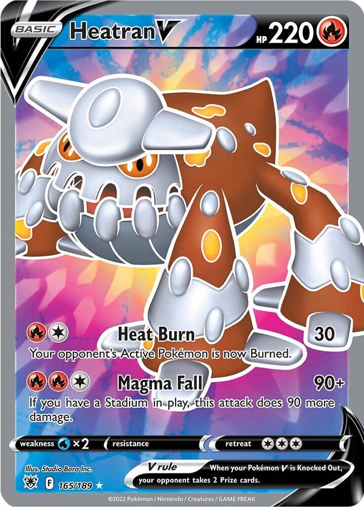 2022 Pokemon SWSH10: Astral Radiance 165/189 Heatran V (Full Art) Ultra Rare
