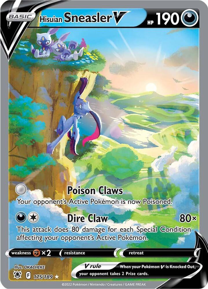2022 Pokemon SWSH10: Astral Radiance 175/189 Hisuian Sneasler V (Alternate Full Art) Ultra Rare