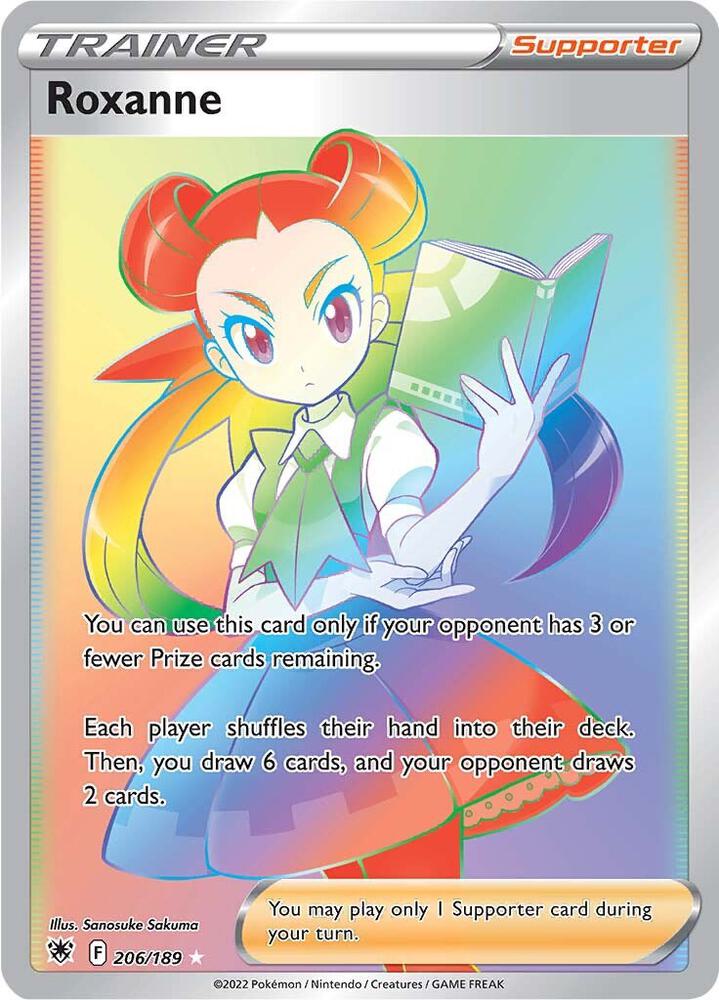 2022 Pokemon SWSH10: Astral Radiance 206/189 Roxanne (Secret) Secret Rare