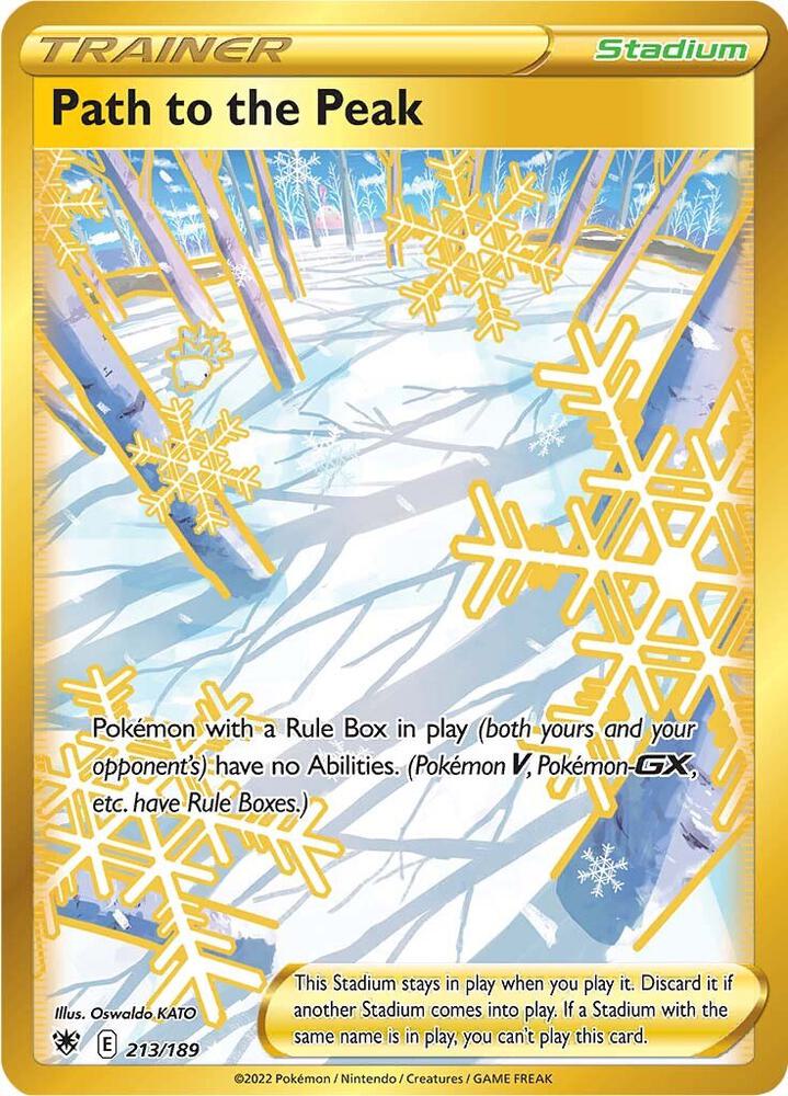 2022 Pokemon SWSH10: Astral Radiance 213/189 Path to the Peak (Secret) Secret Rare