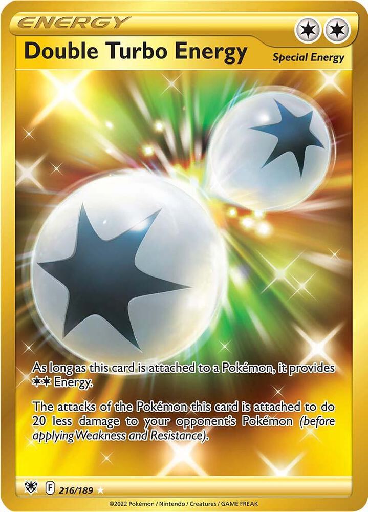 2022 Pokemon SWSH10: Astral Radiance 216/189 Double Turbo Energy (Secret) Secret Rare