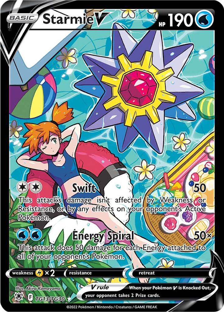 2022 Pokemon SWSH10: Astral Radiance Trainer Gallery TG13/TG30 Starmie V Ultra Rare