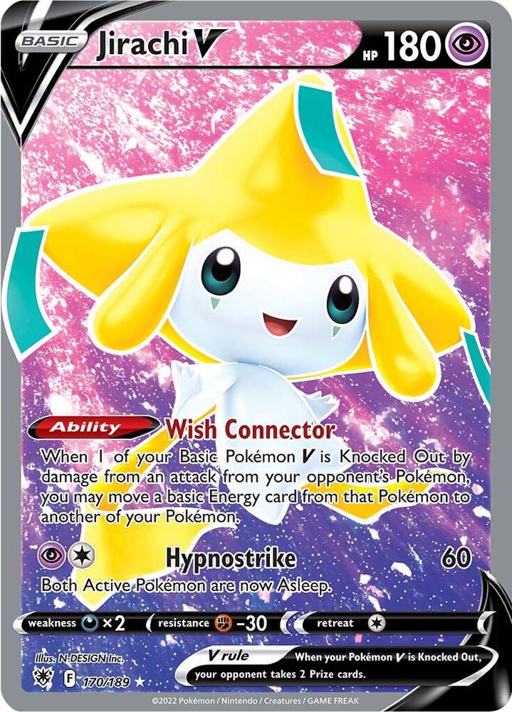 2022 Pokemon SWSH10: Astral Radiance 170/189 Jirachi V (Full Art) Ultra Rare