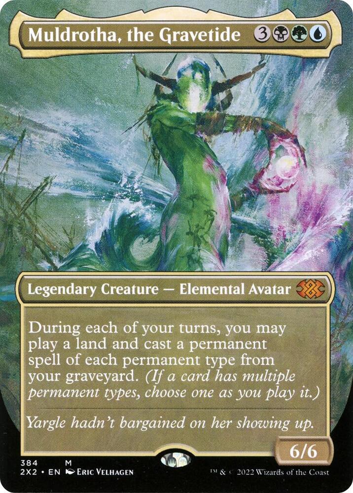 MTG Double Masters 2022 384 Muldrotha, the Gravetide (Borderless) M NM Foil