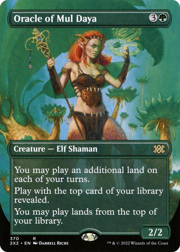 MTG Double Masters 2022 370 Oracle of Mul Daya (Borderless) R NM Foil