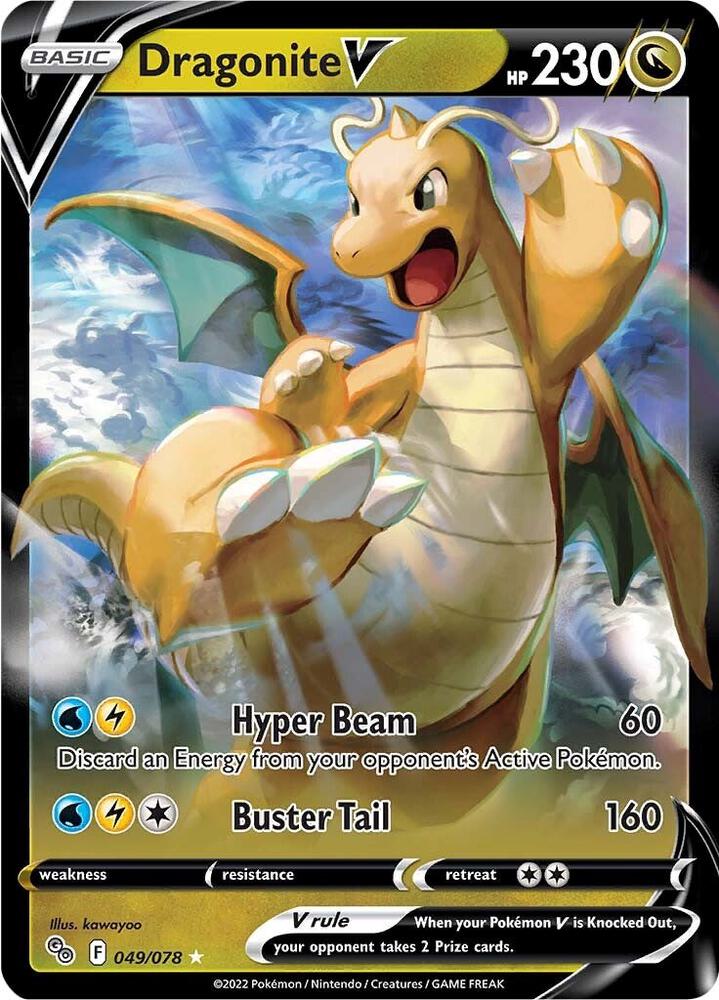 2022 Pokemon Pokemon GO 049/078 Dragonite V Ultra Rare