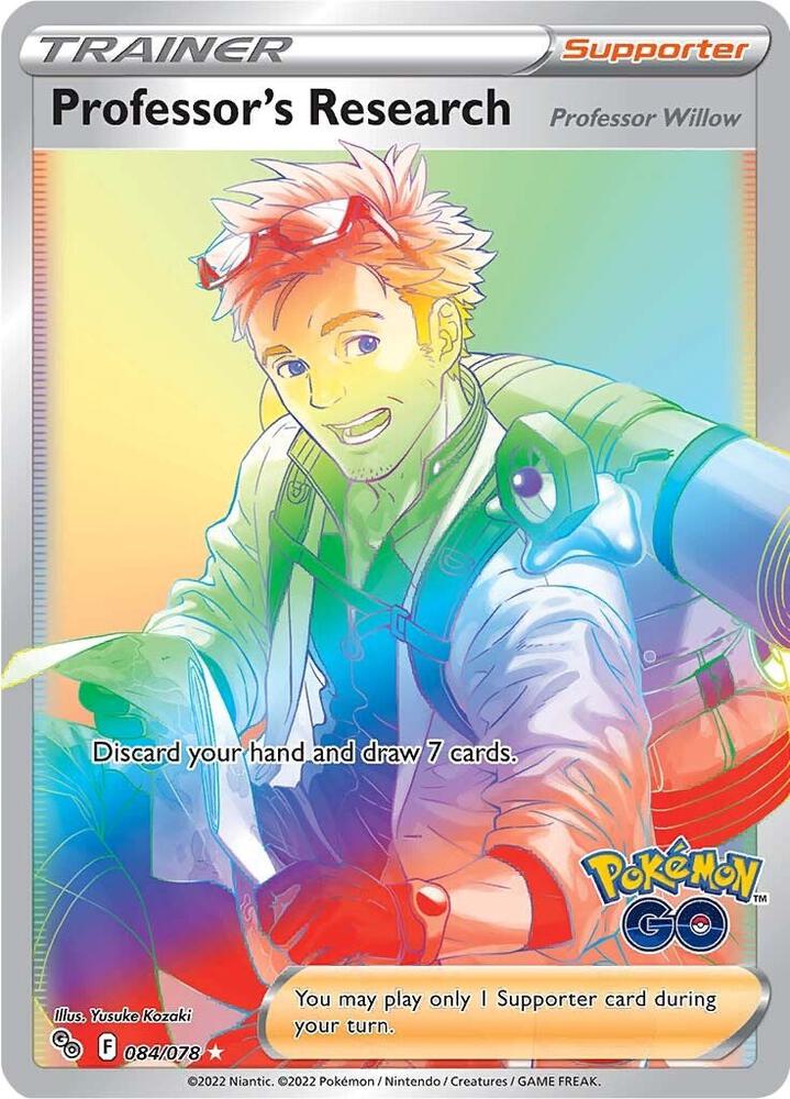 2022 Pokemon Pokemon GO 084/078 Professor's Research (Secret) Secret Rare